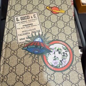 Gucci Beige and Red Space-Themed Notebook